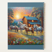 Cheval dans la prairie de fleurs sauvages de la fe (Dos)