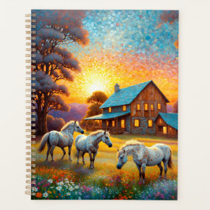 Cheval dans la prairie de fleurs sauvages de la fe