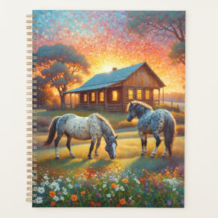 Cheval dans la prairie de fleurs sauvages de la fe