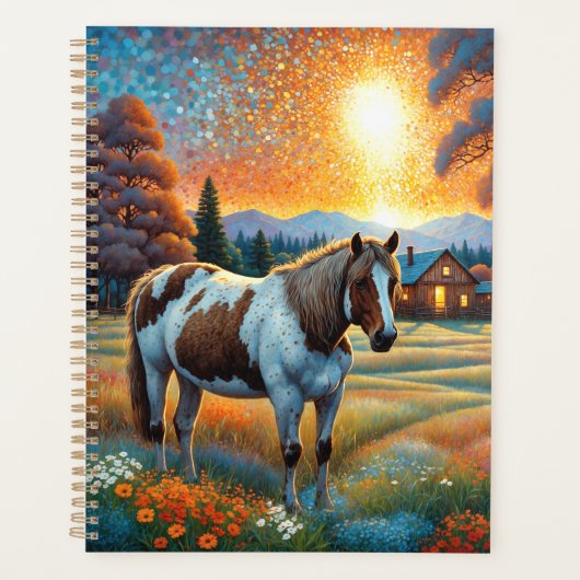 Cheval dans la prairie de fleurs sauvages de la fe (Devant)