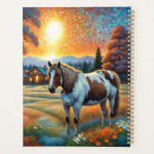 Cheval dans la prairie de fleurs sauvages de la fe (Dos)