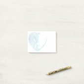 Cheval dans le coeur - Bleu Post-it Notes (Sur un bureau)