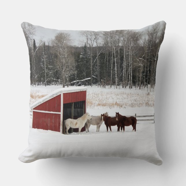 Cheval dans le coussin de neige (Recto)