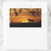 Cheval dans Sticker coucher de soleil (Sac)