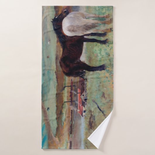 Cheval dans une prairie, Edgar Degas (Serviette de bain)