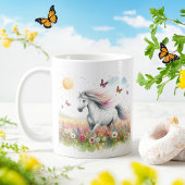 Cheval d'aquarelle de printemps - Mug d'enfant