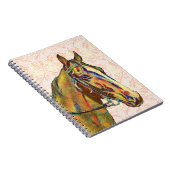 Cheval d'art illustré sur le Journal Motif Vintage (Côté Droit)