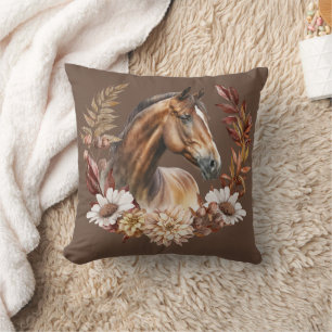Cheval de Baie Oreiller d'automne