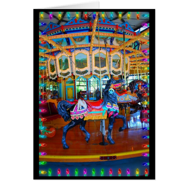 Cheval de carnaval dans le noir (Devant)