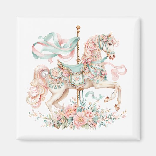Cheval de carrousel aimant   (Devant)