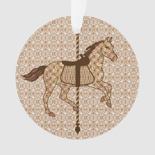 Cheval de carrousel - Chocolat Brown et Tan (devant)