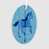 Cheval de carrousel - Cobalt et Sky Blue (devant)