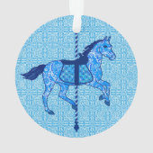 Cheval de carrousel - Cobalt et Sky Blue (dos)