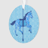 Cheval de carrousel - Cobalt et Sky Blue (devant)