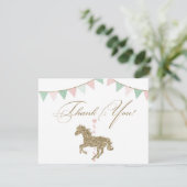 Cheval de carrousel pailleté | Merci (Debout devant)