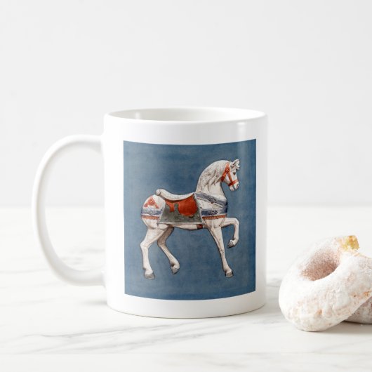 Cheval de carrousel par Henry Murphy Coffee Mug (Avec donut)