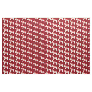 Cheval de Dala rouge et blanc tissu