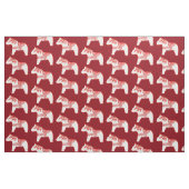 Cheval de Dala rouge et blanc tissu (Fat Quarter)