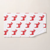 Cheval de Dala suédois de Noël scandinave (Serviette à main)