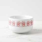 Cheval de Dala suédois Mug à soupe rouge et blanch (Devant)