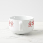 Cheval de Dala suédois Mug à soupe rouge et blanch (Dos)