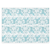 Cheval de Dala suédois Nappe Turquoise et blanche (Devant (Horizontal))