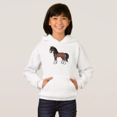 Cheval de dessin Brown Gypsy Vanner Clydesdale Shi (Devant entier)