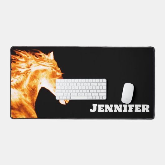 Cheval de feu flamboyant moderne (Clavier et souris)