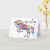 Cheval de guérison de carte plié par Sherry Jarvis (Fleur jaune)