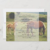 Cheval de jument et de poulain Invitation Baby sho (Dos)