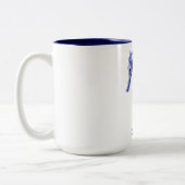 Cheval de mer bleu et blanc Tone deux Tone tasse d (Gauche)