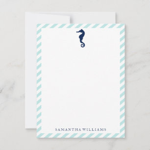 Cheval de mer bleu sur les pinces Cartes de notes