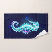 Cheval de mer de glace cristal sur Arrière - plan  (Serviette à main)