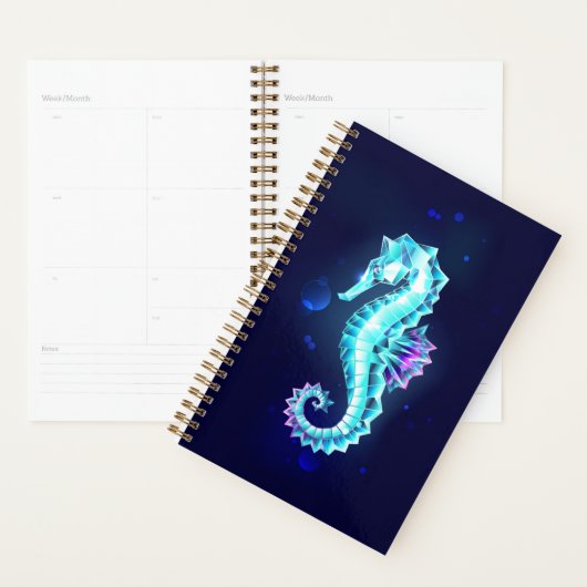 Cheval de mer de glace cristal sur Arrière - plan  (Devant avec enveloppe)