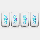 Cheval de mer de glace cristal sur Arrière - plan  (Dos)