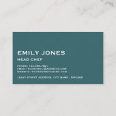 Cheval de mer, Fruits de mer, Chef, Carte de visit (Dos)