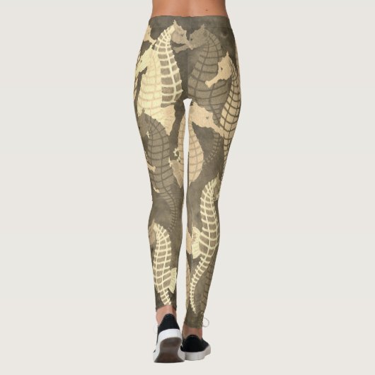Cheval de mer sur Sepia - Leggings (Dos)