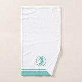 Cheval de mer Turquoise côtier élégant (Serviette à main)