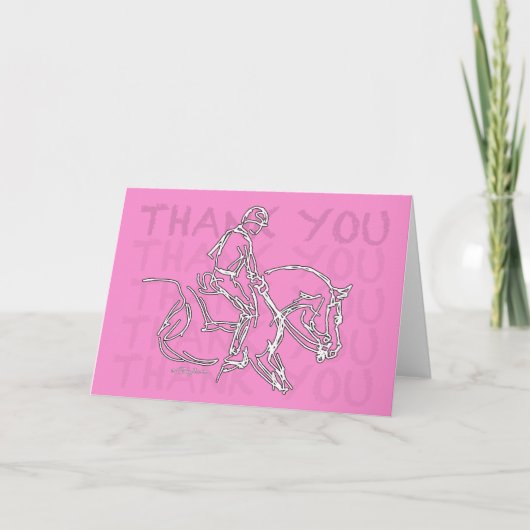 Cheval de Merci ! Carte - rose (Devant)