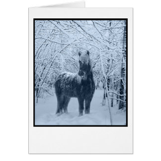 Cheval de neige d'hiver