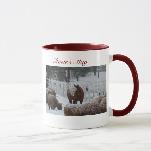 Cheval de neige, la tasse de Rosie (Droite)