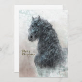 Cheval de Noël - Carte de vœux (Devant / Derrière)