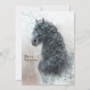 Cheval de Noël - Carte de vœux
