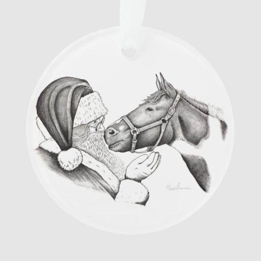 Cheval de Noël et Père Noël (devant)