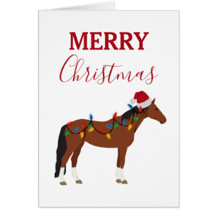 Cheval de Noël Noël Noël Chapeau Noël Lumières Noë