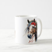Cheval de Noël tasse de café de Noël (Devant droit)