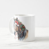 Cheval de Noël tasse de café de Noël (Devant gauche)