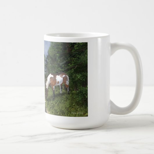 Cheval de peinture par Mug de ruisseau forestier (Droite)