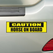 Cheval de prudence à bord Sticker pare-chocs (En voiture)
