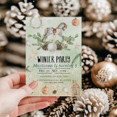 Cheval de roche Noël Anniversaire Fête Invitation